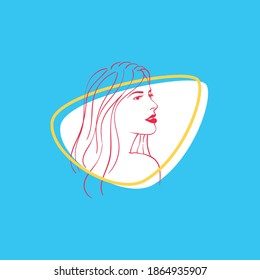 Portrait of beauty woman pop art style vector illustration