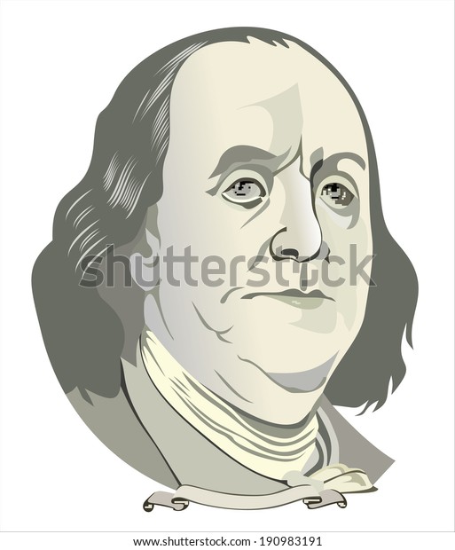 Portrait Benjamin Franklin Stock Vector (Royalty Free) 190983191 ...