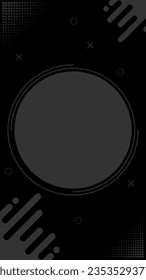 ilustración del vector de fondo negro de retrato