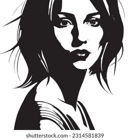 portrait of a black and white young woman