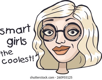 portrait of the blonde with glasses