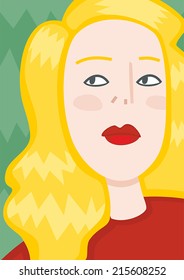 portrait of blonde poster