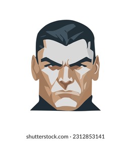 Portrait of a bodyguard vector illustration