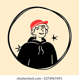 Retrato de un niño con gorra