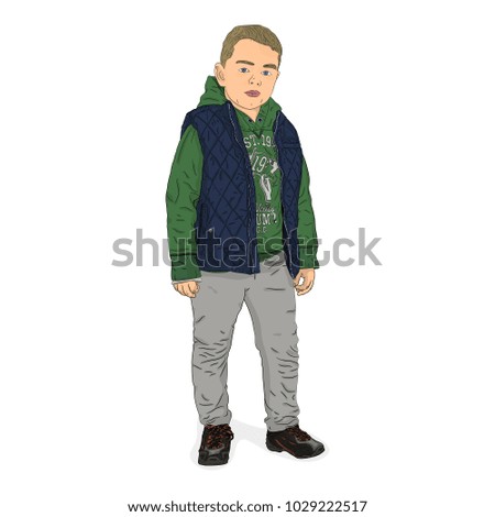 Portrait of a boy. Vector illustration