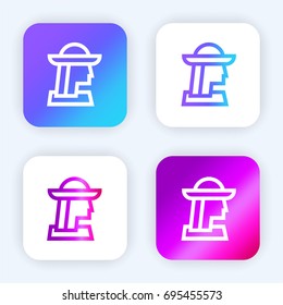 Portrait bright purple and blue gradient app icon