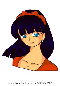 Portrait of a brunette girl