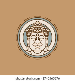 Portrait Of Buddha With Stylized Lines