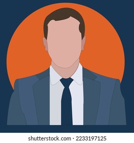 Portrait of a business man vector and avatar