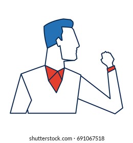 portrait of businessman gesturing person successful work