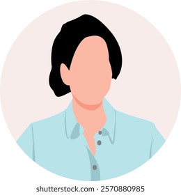 Portrait of a businesswoman for web, icon, template, webpage. 
