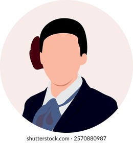 Portrait of a businesswoman for web, icon, template, webpage. 
