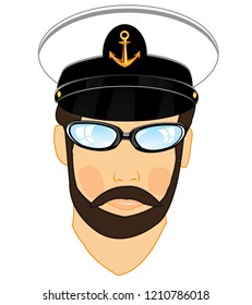 Portrait of the captain in service cap