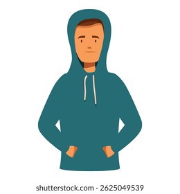 Portrait of a casual young man wearing a hoodie