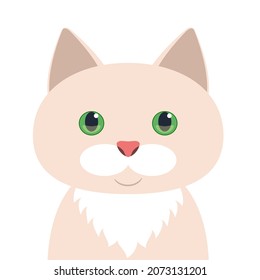 retrato de un gato sobre la ilustración portadora de boquilla de una mascota de fondo blanco