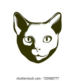 Portrait of a cat. Vector illustration.
