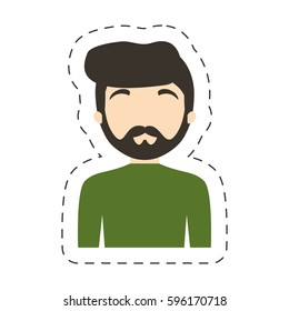 portrait character man male vector illustration eps 10