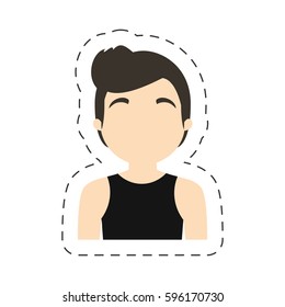 portrait character man male vector illustration eps 10