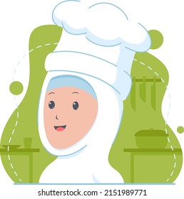 portrait of a chef with a cute face