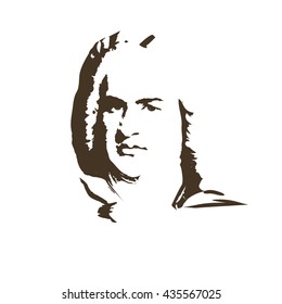 portrait of the composer Johann Sebastian Bach