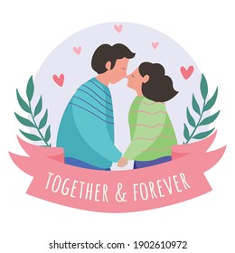 Portrait of a couple in love