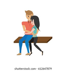 portrait couple sitting romantic image