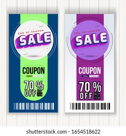 portrait coupon promotion product or services, Special gift template design, complement your promotion, with two option