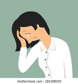 95 Woman crying side view Stock Illustrations, Images & Vectors ...