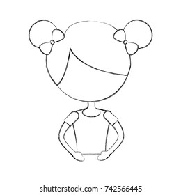the portrait of a cute little ballerina classical dance costume
