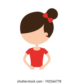 the portrait of a cute little ballerina classical dance costume