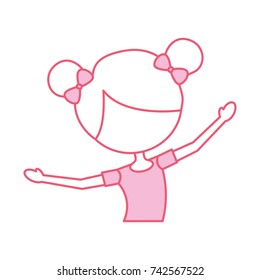 the portrait of a cute little ballerina classical dance costume