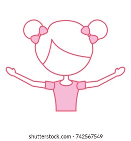 the portrait of a cute little ballerina classical dance costume