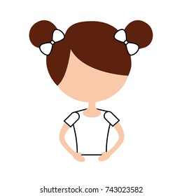 the portrait of a cute little ballerina classical dance costume