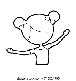 the portrait of a cute little ballerina classical dance costume