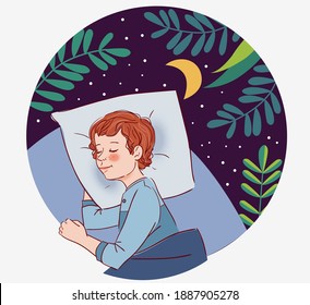 Portrait of cute sleeping boy