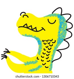 Portrait of a cute sleeping dinosaur