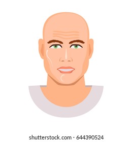 Portrait cute young man isolated on a white background. Picture for avatar