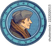 Portrait of Desiderius Erasmus Roterodamus, known as Erasmus or Erasmus of Rotterdam, was a Dutch Christian humanist who was the greatest scholar of the northern Renaissance.