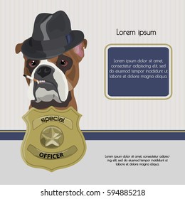 Portrait of a detective dog