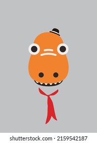 Portrait of dinosaur, wearing something, cool style