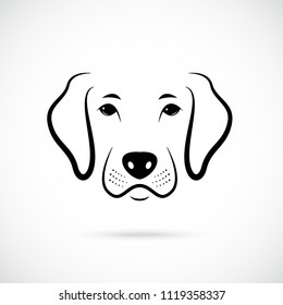 Portrait of Dog. Line art dog icon. Vector illustration.