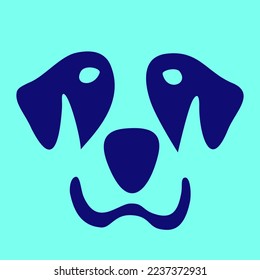 Portrait of a dog. Vector illustration. Minimalism style.