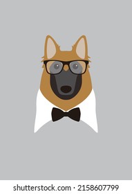 Portrait of dog, wearing something, cool style, like a boss