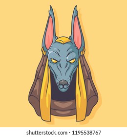 Portrait of the Egyptian God Anubis