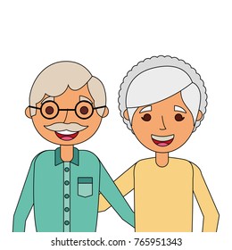 portrait of elderly couple embracing happy adorable