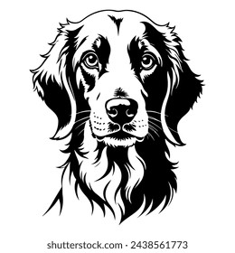 Portrait of a English Setter Dog Vector isolated on white background, Dog Silhouettes. svg