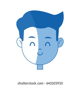 portrait face boy young smile cartoon