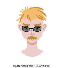 Portrait face creator composition with isolated human characters head on blank background vector illustration