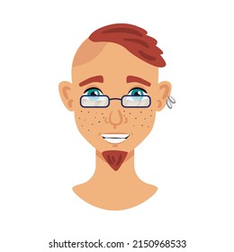 Portrait face creator composition with isolated human characters head on blank background vector illustration