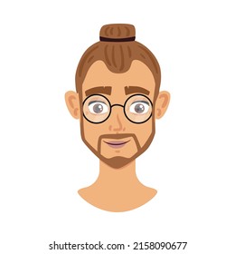 Portrait face creator composition with isolated human characters head on blank background vector illustration